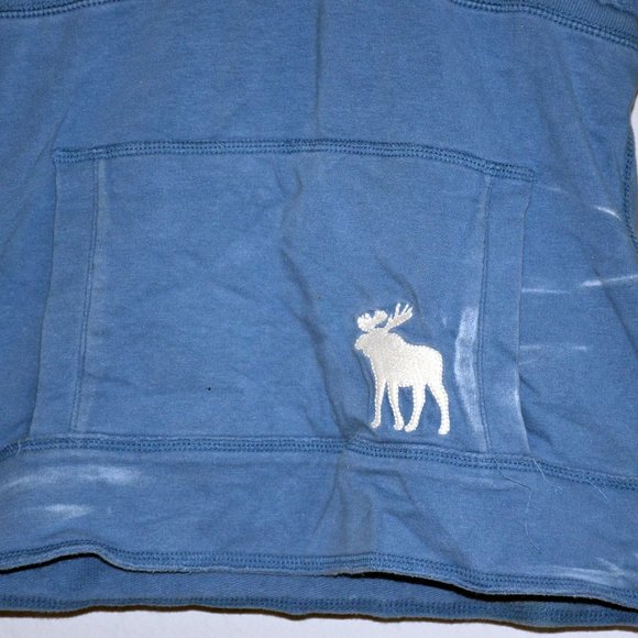 Blue Abercrombie Acid Wash Hoodie - Picture 3 of 6